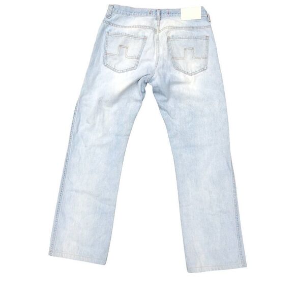 Rare J. Lindeberg Jeans Size 31 LOGAN Bleach Denim Designer Jeans - Picture 3 of 9